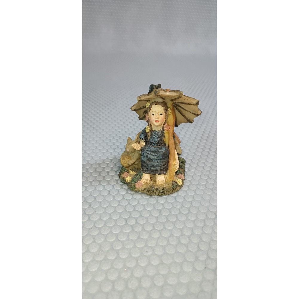 Fernwood Hollow Fairies April Showers Resin Figurine 1997 Vintage Fairy Bunny